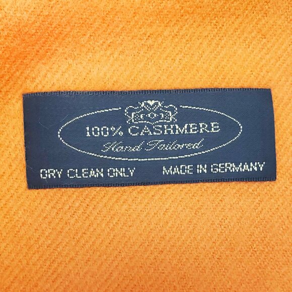 Bundle of 2 100% Cashmere Oblong Scarves Scarf Blue Colorblock and Pumpkin Spice - Picture 4 of 8